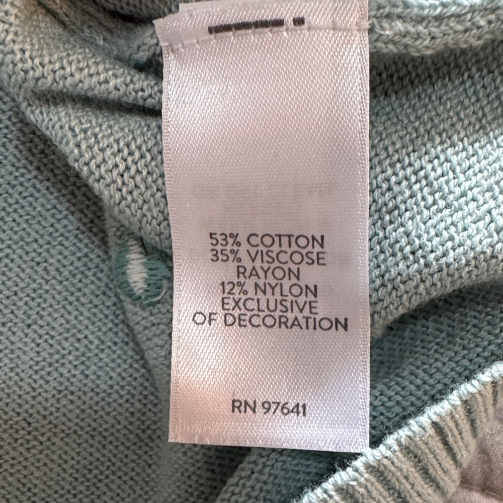 NWT J. Jill Polka Dot Sweater Robin’s Egg Blue size Large Tall - Picture 8 of 13
